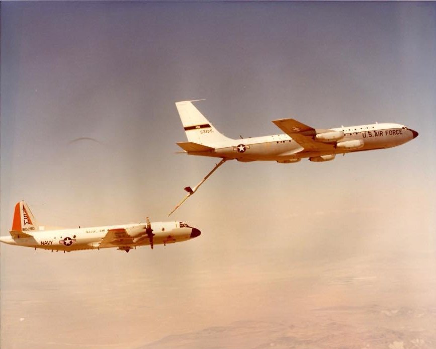 P-3 Orion Aerial Refueling Testing KC-135 boom receptacle Edwards AFB Flight Test (5)